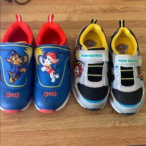 2 pairs paw patrol shoes